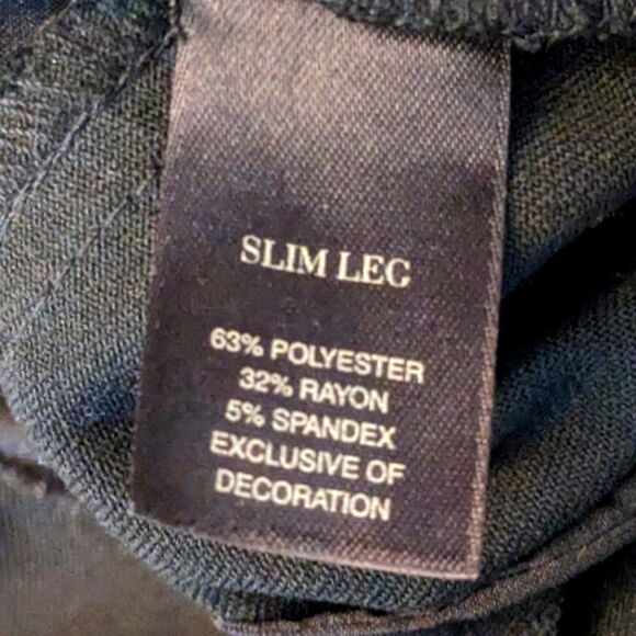 White House Black Market Black Button Front And Button Ankle Slim Legs Size 4 - Picture 8 of 8